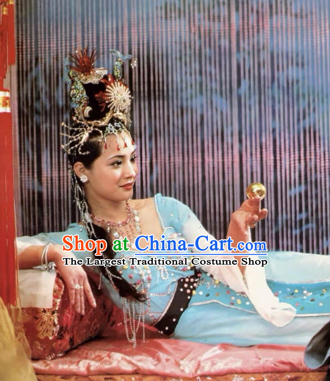 86 Version Journey To The West Wansheng Princess Blue Costume