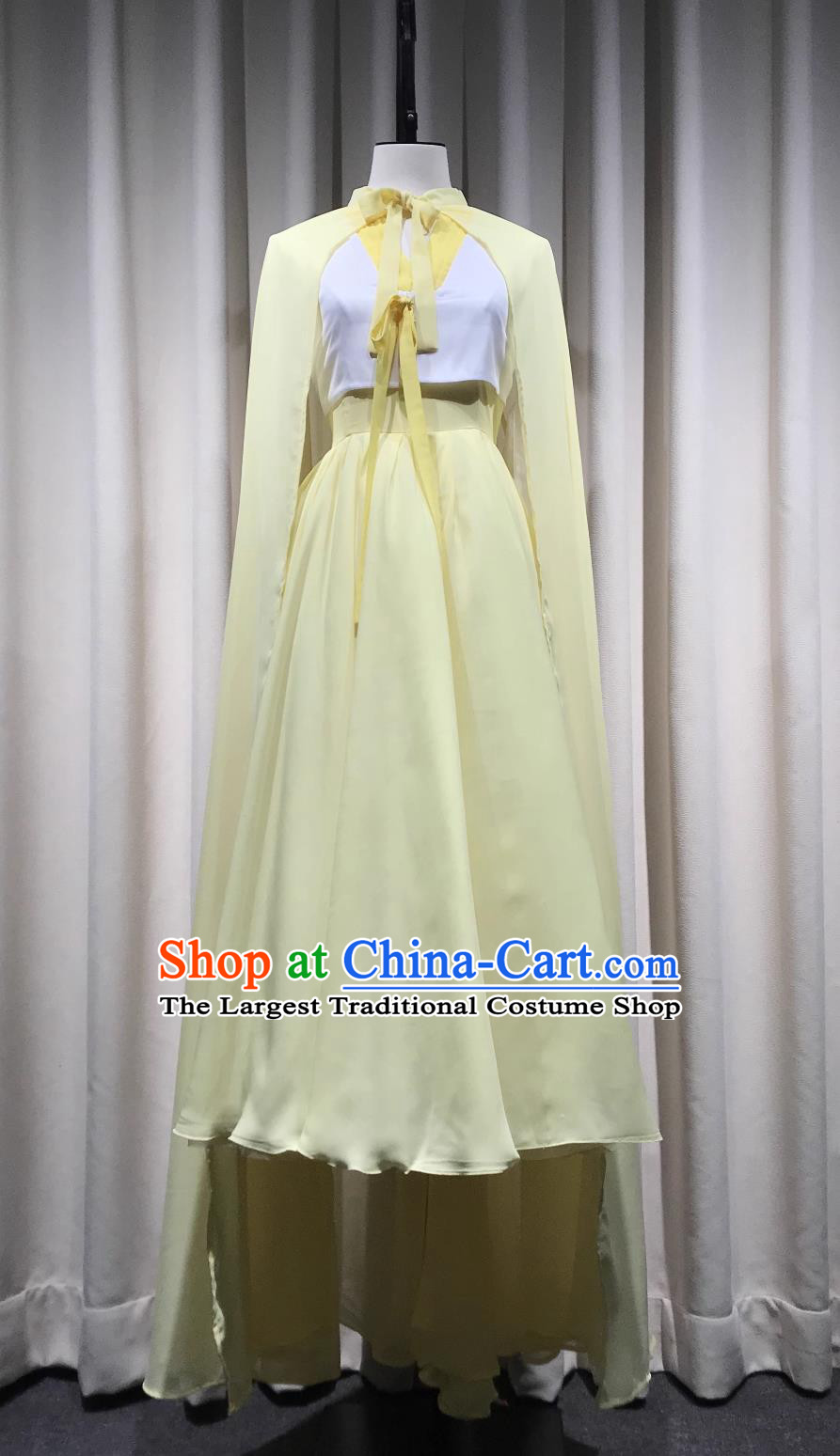 Yellow Guyu Dance Group Dance Clothing 12th Lotus Award Korean Ethnic Women Group Dance Performance Costume