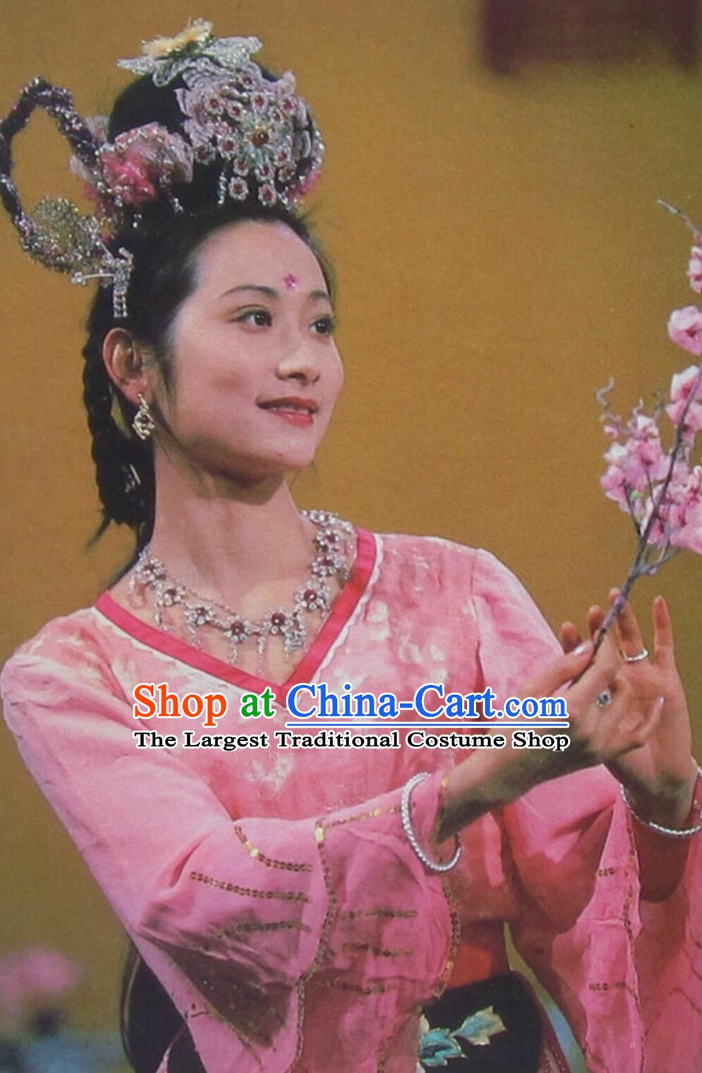 Chinese TV Drama Apricot Flower Goddess Pink Dress 86 Version Journey To The West Blossom Fairy Costume