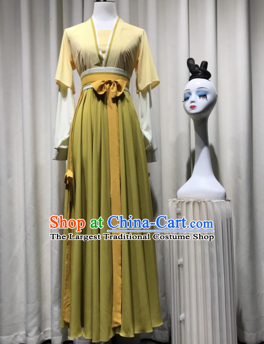 Chinese Style Flowers Bloom In Present Day Dance Costume Classical Hanfu Attire Song Dynasty Women Clothing