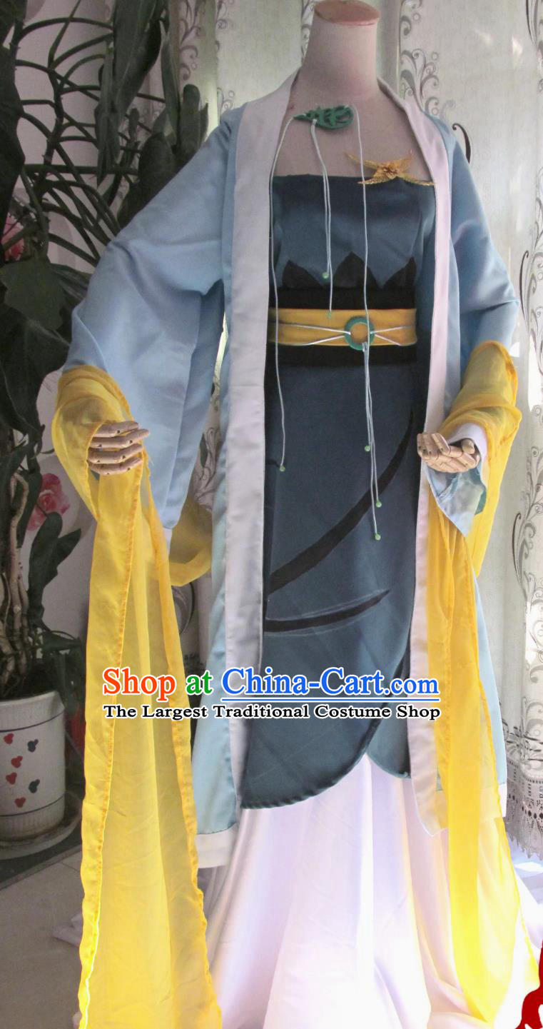 Vocaloid Xi Chun Qu Luo Tian Yi Cosplay Costume Traditional Chinese Hanfu Dress