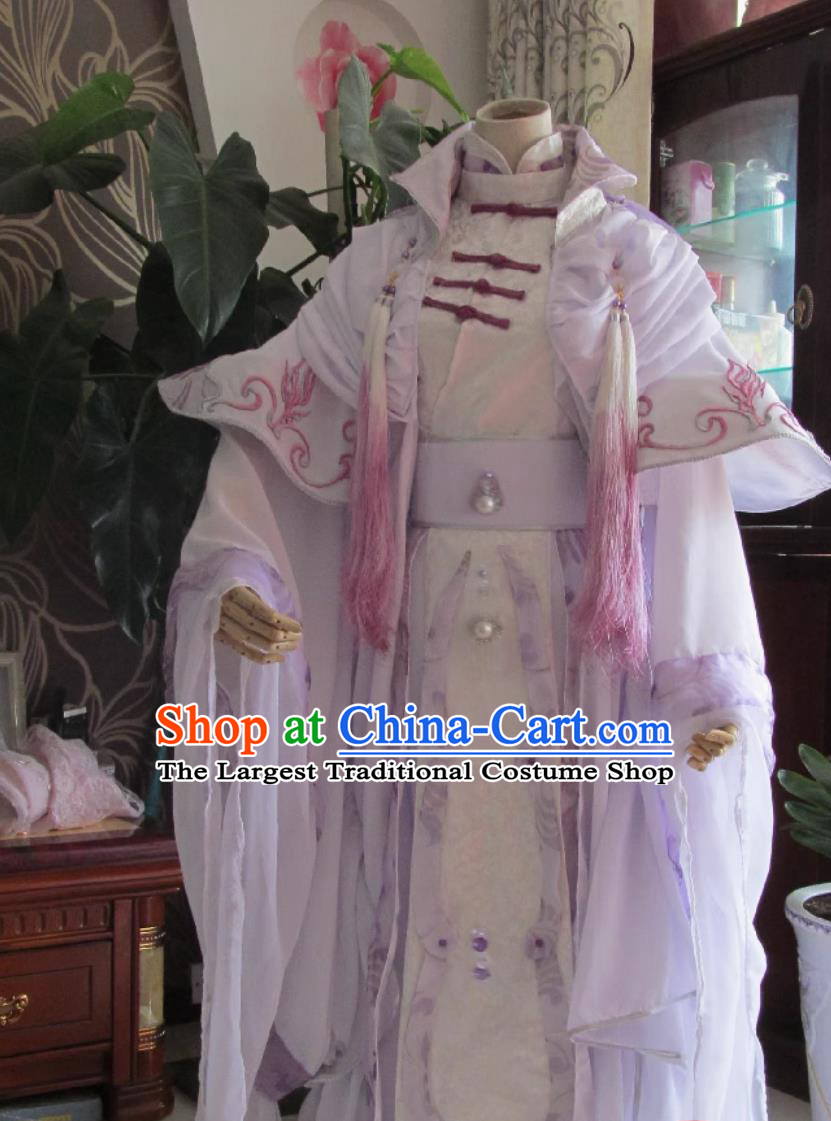 Pili Puppetry Su Huan Jen Cosplay Costume Traditional Chinese Male Clothing