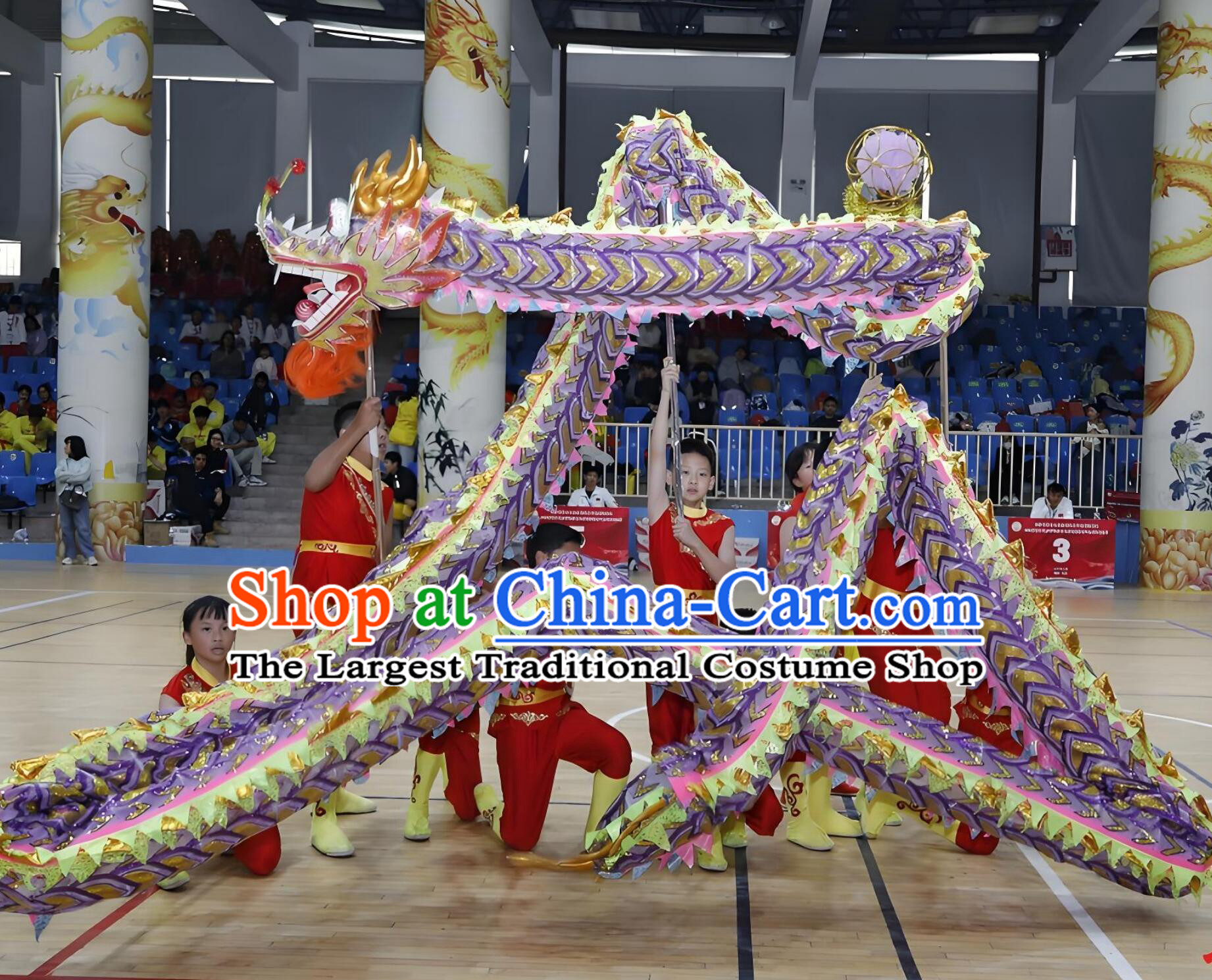 Chinese Festival Celebration Prop Net Dragon Dance Equipment Loong Dance Costume