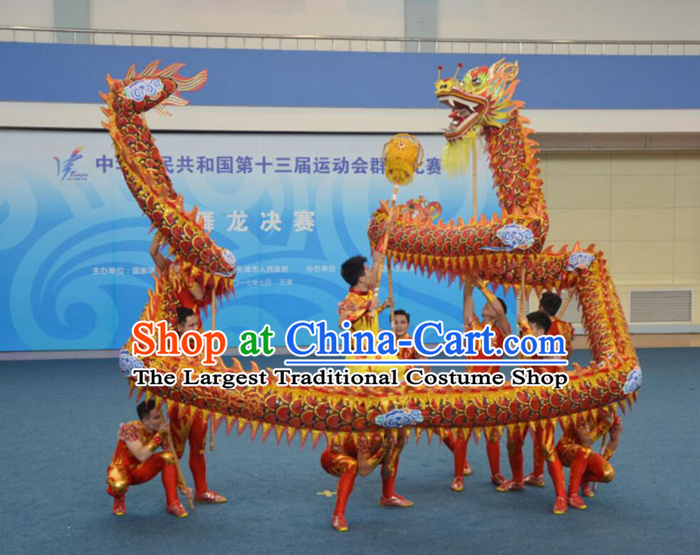 Chinese Loong Dance Costume Festival Celebration Prop Sequins Cloud Dragon Dance Equipment