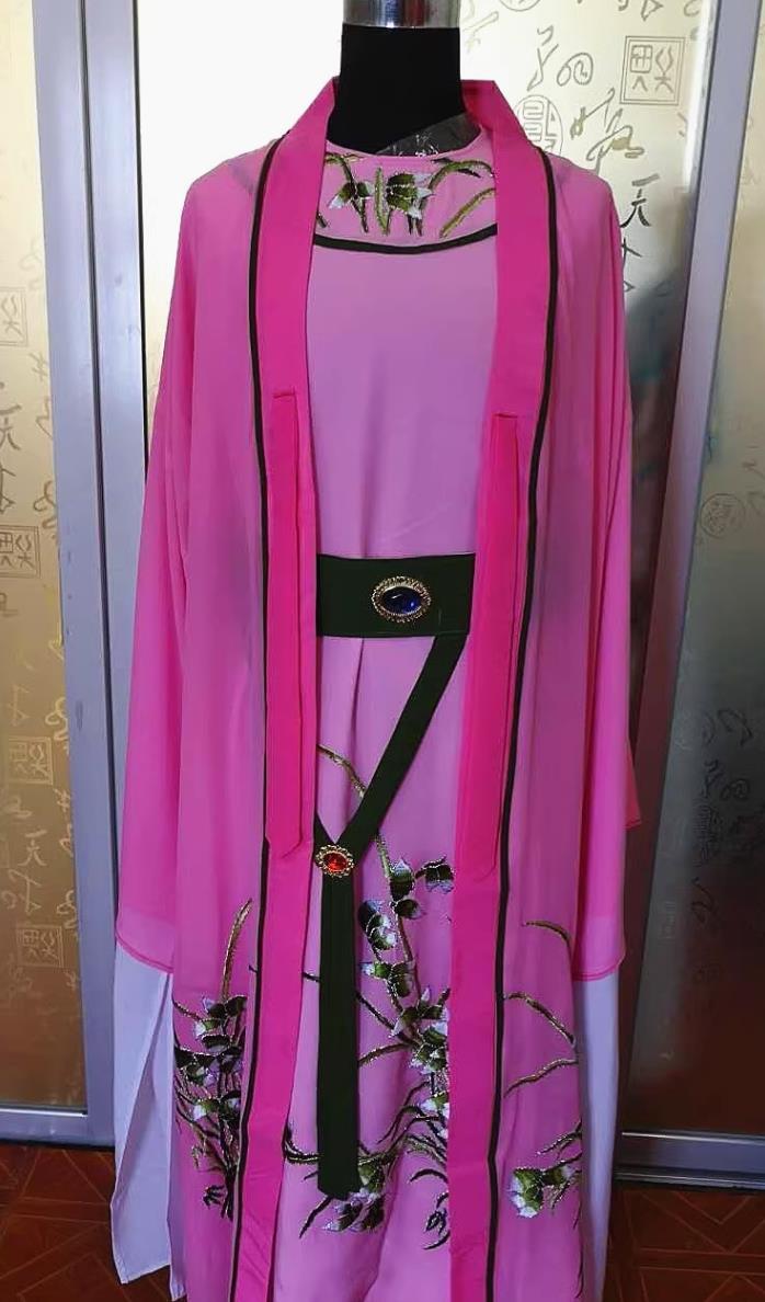 Pink Chinese Opera Costume Traditional Drama Xiao Sheng Robe Yue Opera Hanfu Ancient Scholar Garment