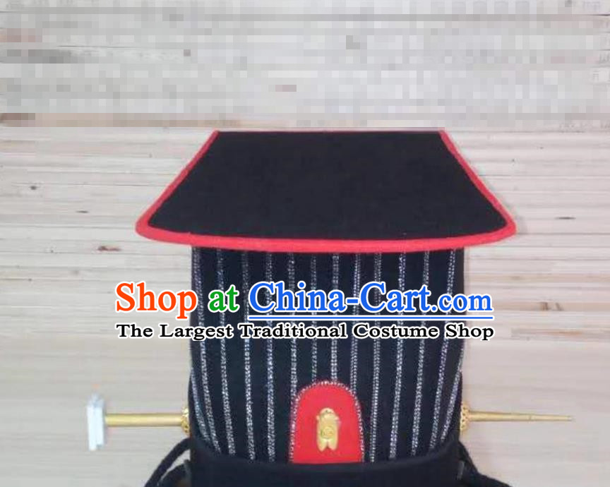 Tang Dynasty Daqiu Crown Ancient Chinese Hat Hanfu Headwear Traditional Ceremonial Crown
