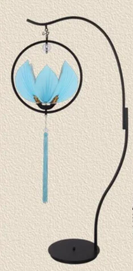 Chinese Zen Style Lotus Floor Lamp Tea Room Restaurant Lamp Decoration Light