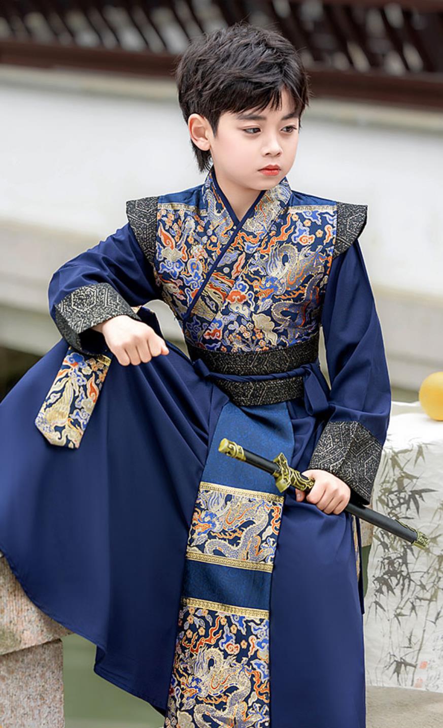 Boys Hanfu Song Dynasty Style Handsome Boy Clothing Ancient Young Master Traditional Chinese Costume