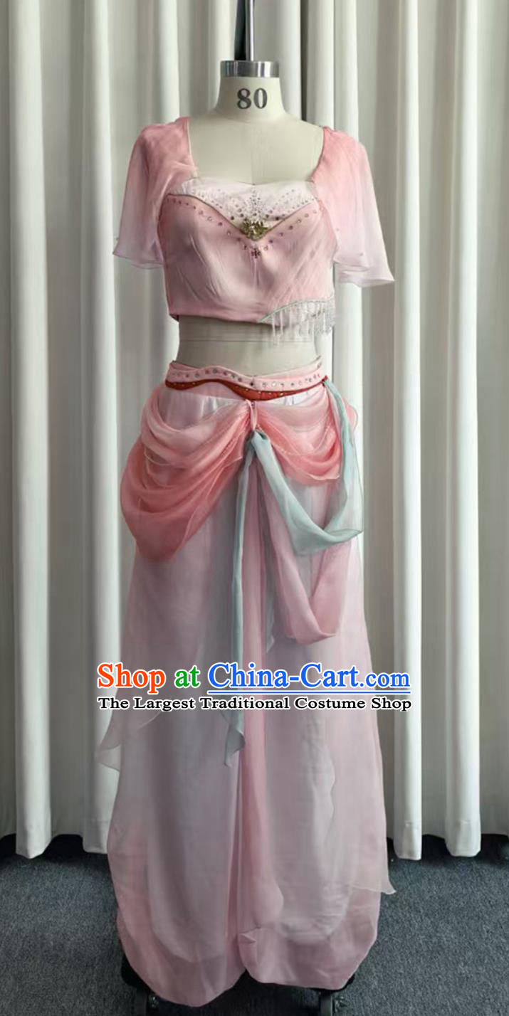 Classical Dance Costume Ling Er Same Style Seated Lotus Gradient Feitian Clothing Dunhuang Performance Costume
