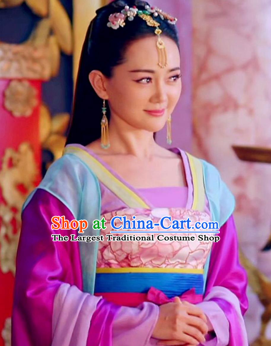 The Empress of China Ancient Costume Court Empress Zheng Wanyan Hanfu Chinese Tang Dynasty Imperial Consort Dress