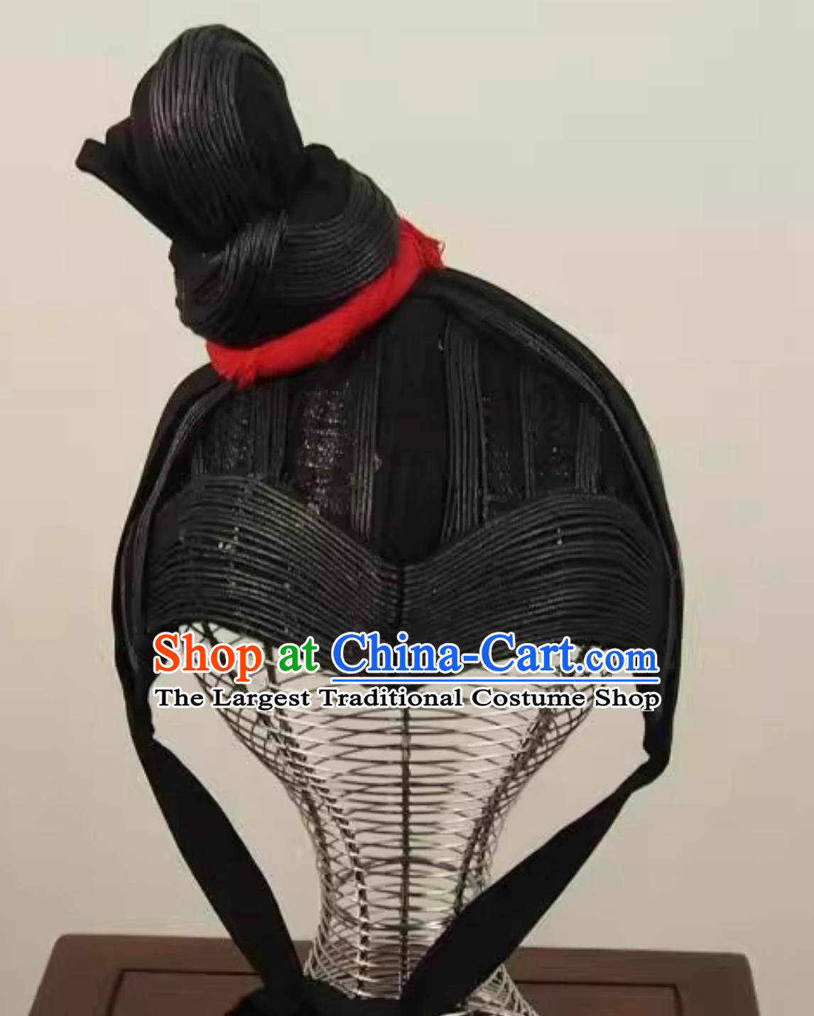 Qin Dynasty Terracotta Warrior Headgear Cuju Polo Performance Hat Chinese Warring States Soldier Black Helmet