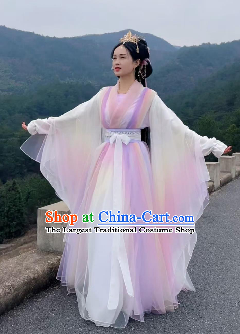 Traditional Chinese Costume Ancient Fairy Hanfu Dress Classical Dance Princess Clothing