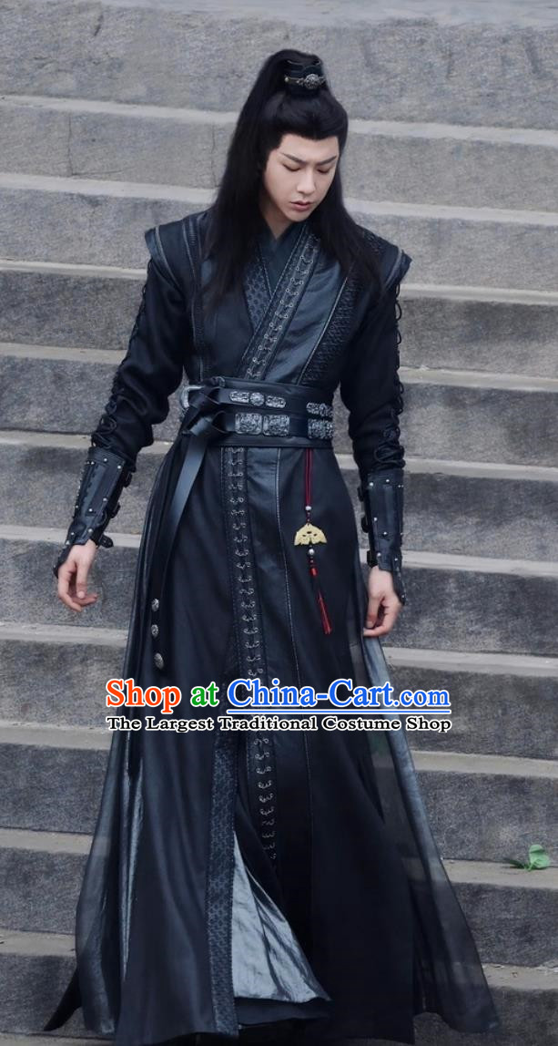 Traditional Hanfu Ancient Chinese Warring States Time Prince Clothing TV Series The Prisoner Of Beauty Warrior Wei Zhao Costume