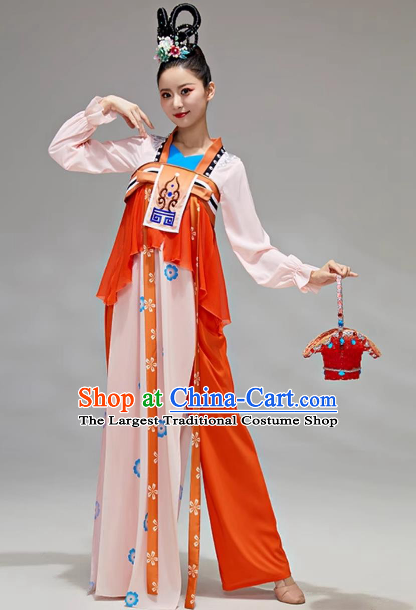 Tao Li Cup Flying Bird Beard Dance Outfit Women Classical Dance Fan Dance Costume Traditional Hanfu Dress
