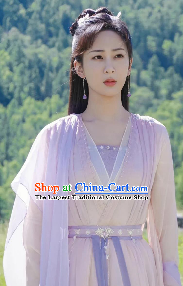 Immortal Samsara Yan Dan Purple Dress Chinese Moon Fairy Costume Chinese Xianxia Drama Goddess Attire