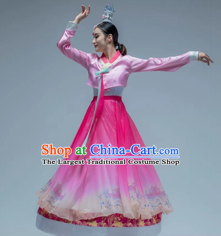 Korean Costume Women Korean Style Yingshanhong Dance Performance Outfit Chinese Ethnic Stage Dress