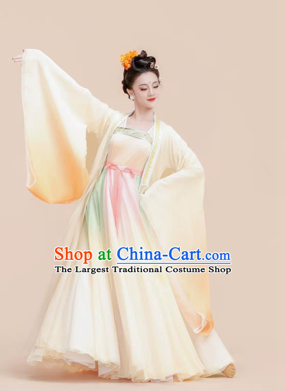 Classical Dance Performance Costume Women E Er Xue Liu Flowing Wide Sleeve Dress Chinese Style Dance Clothing