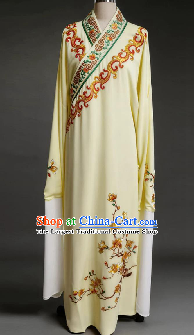 Magnolia Embroidery Yue Opera Xiaosheng Costume Opera Young Male Role Liang Shanbo Yellow Robe