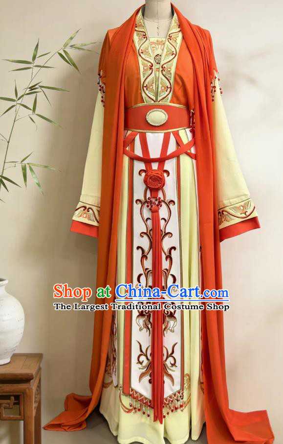 Ancient Empress Hanwen Dress Huangmei Opera Hua Dan Costume Chinese Opera Female Role Three Sacred Madonna Hanfu
