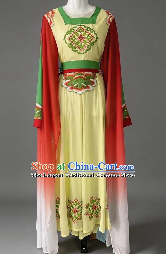 Classical Dance Performance Stage Show Outfit Yue Opera Handmaiden Costume Traditional Opera Garment
