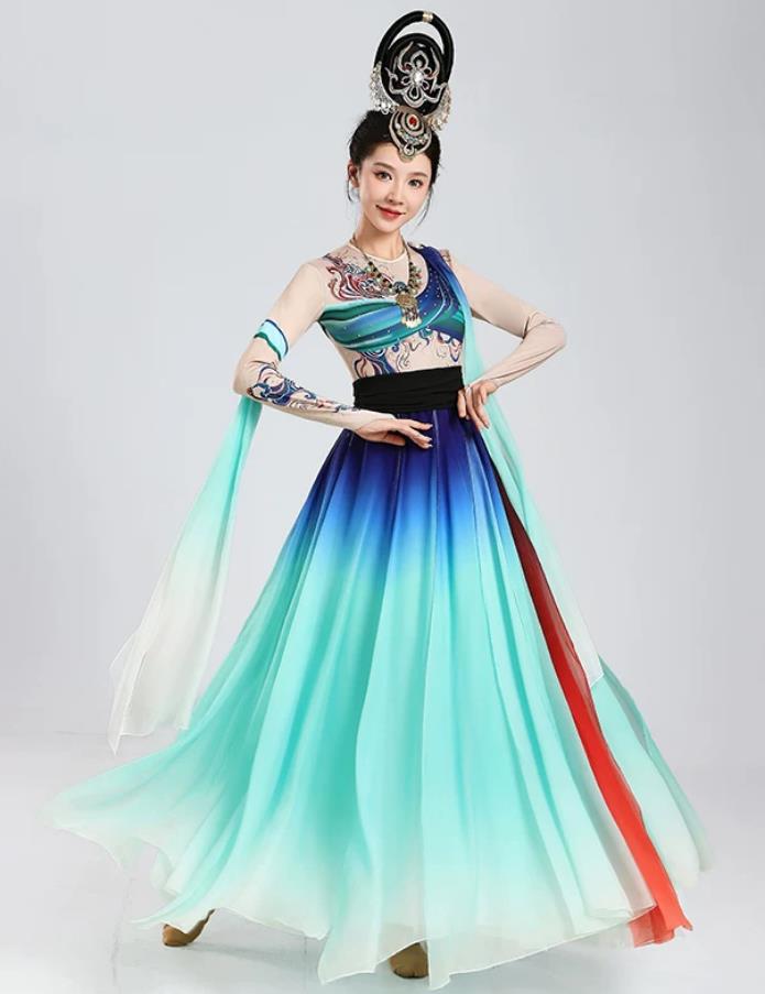 Dunhuang Dance Costume Women Flying Apsaras Pipa Xing Performance Clothing Classical Dance Dress